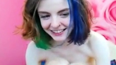 Her Name ? sweet girl tattooes masturbates on cam