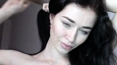 Hottest brunette solo webcam masturbation 2