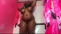 Black BBW Shower Her Body And Big ASSSSS