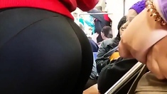 Incredible - Round Bubble Butt Teen On The Train